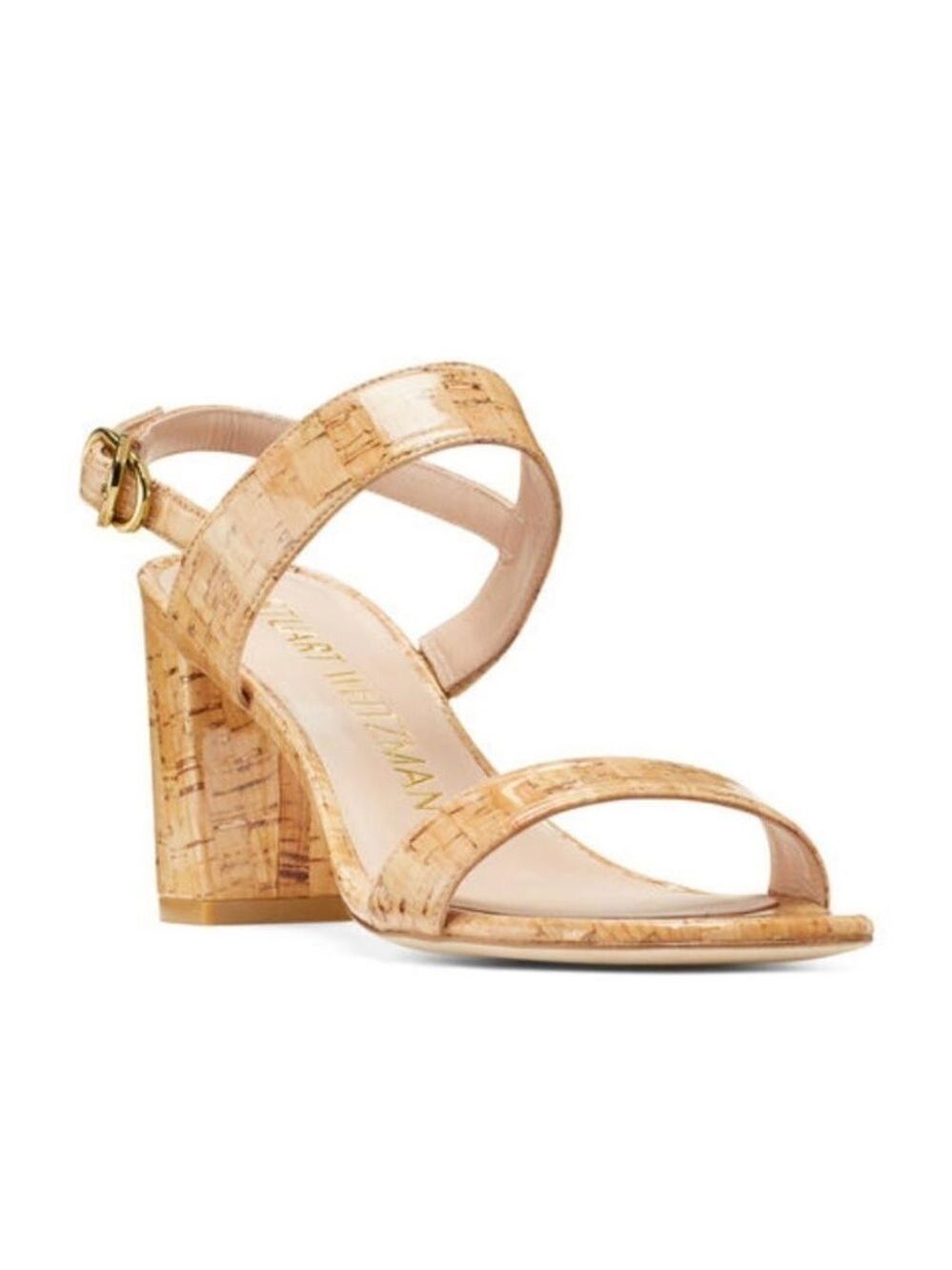 NIB Stuart Weitzman Austine 75 Square Toe Mid Heel Sandals
